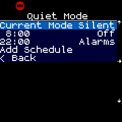 Widget, quiet mode: silent